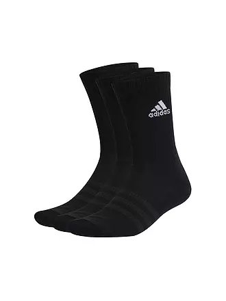 ADIDAS | Calzini casual imbottiti Crew, confezione da 3 | schwarz